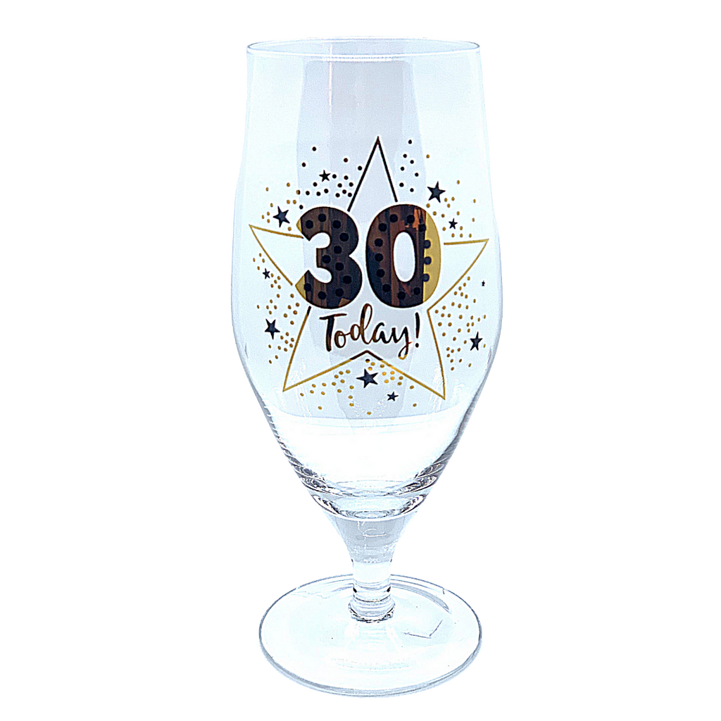 30 Today! - Stemmed Beer Glass