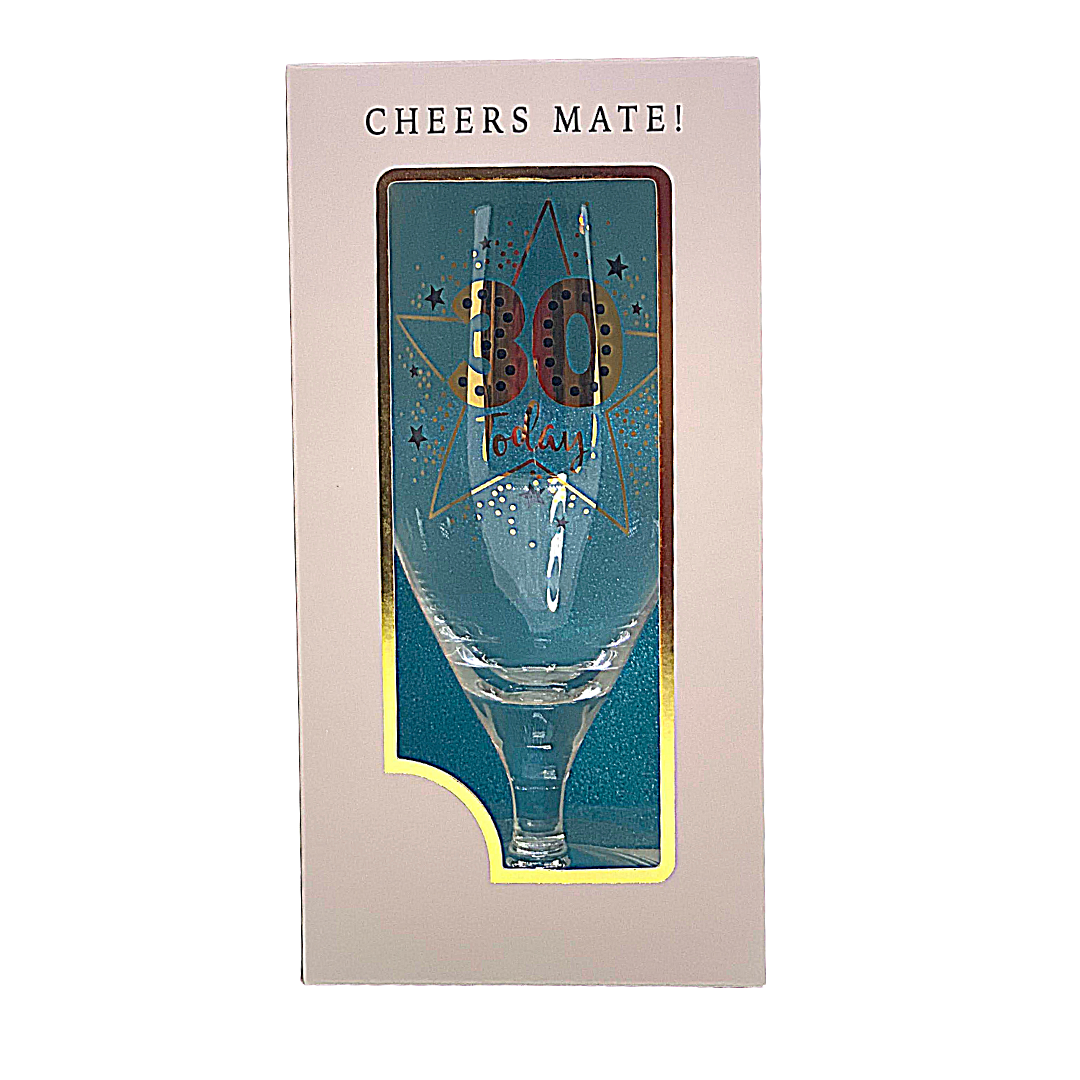 30 Today! - Stemmed Beer Glass