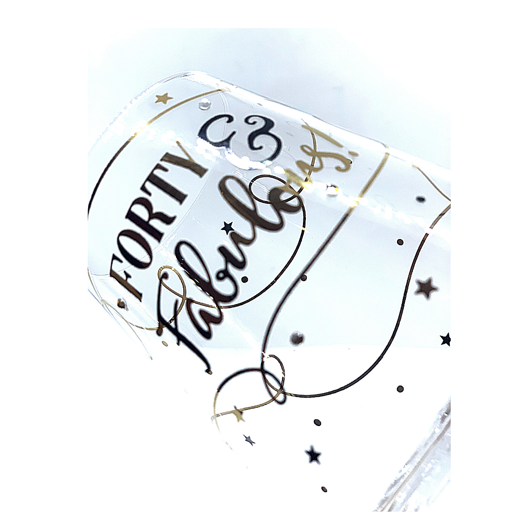 Forty and Fabulous! - Stemmed Wine Glass