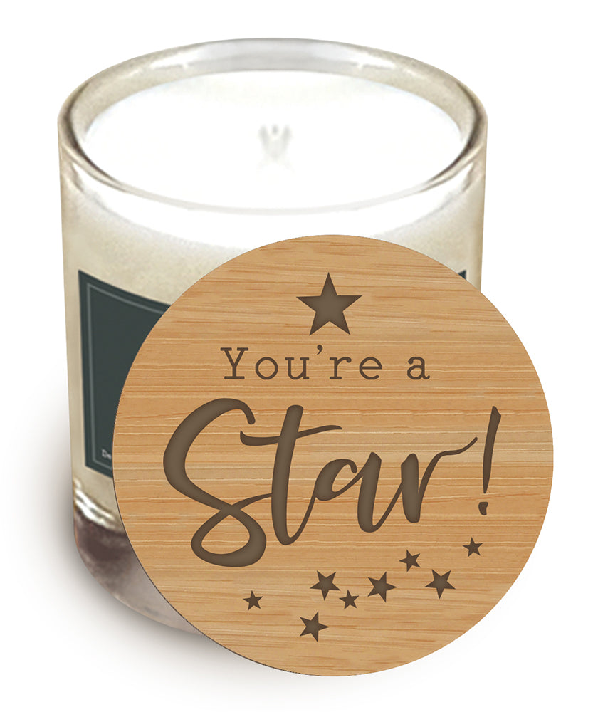 You're a Star - Wooden Candle Lid