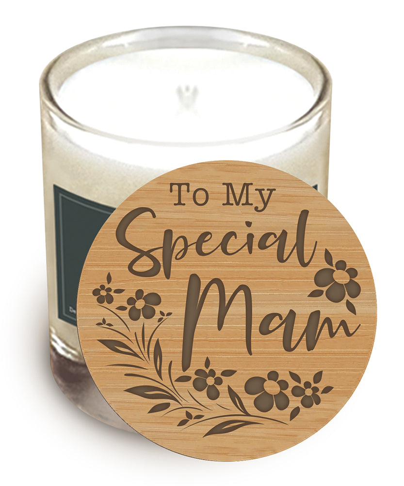 To My special Mam - Wooden Candle Lid