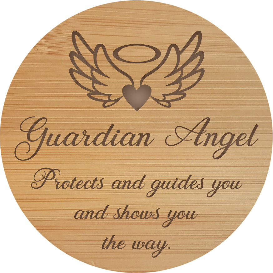 Guardian Angel ....  - Wooden Candle Lid