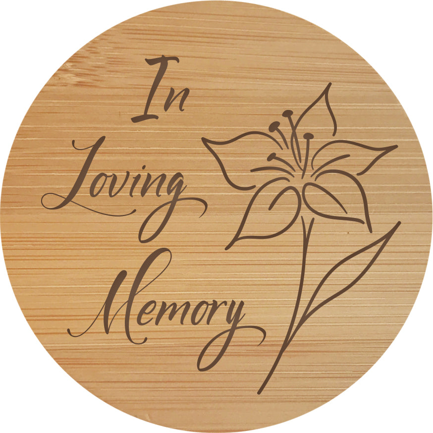 In Loving Memory  - Wooden Candle Lid