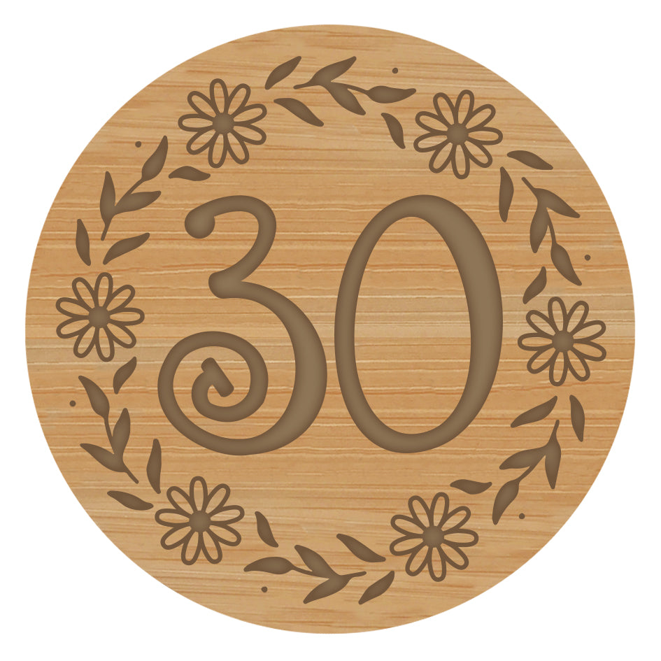 30th - Wooden Candle Lid