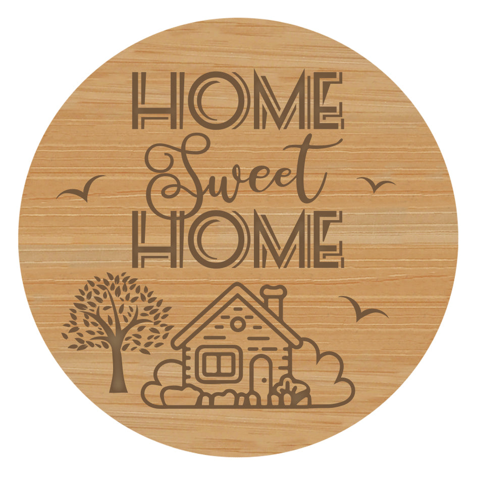 Home Sweet Home - Wooden Candle Lid