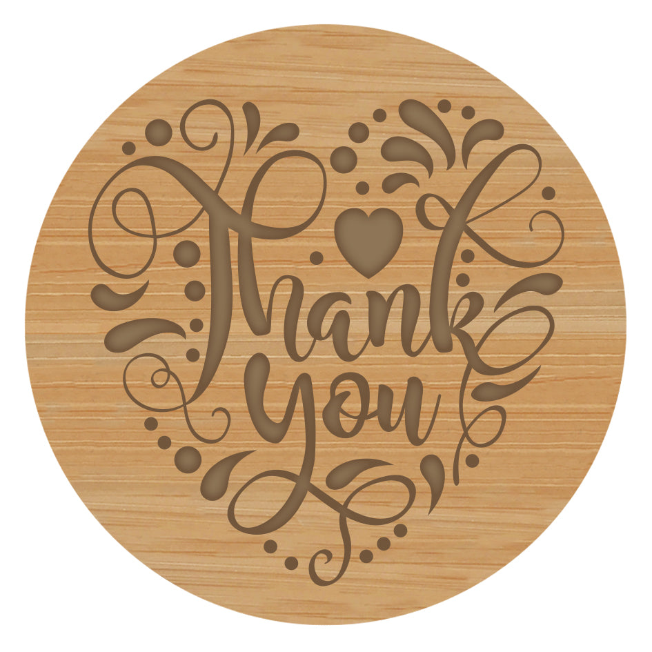 Thank You - Wooden Candle Lid