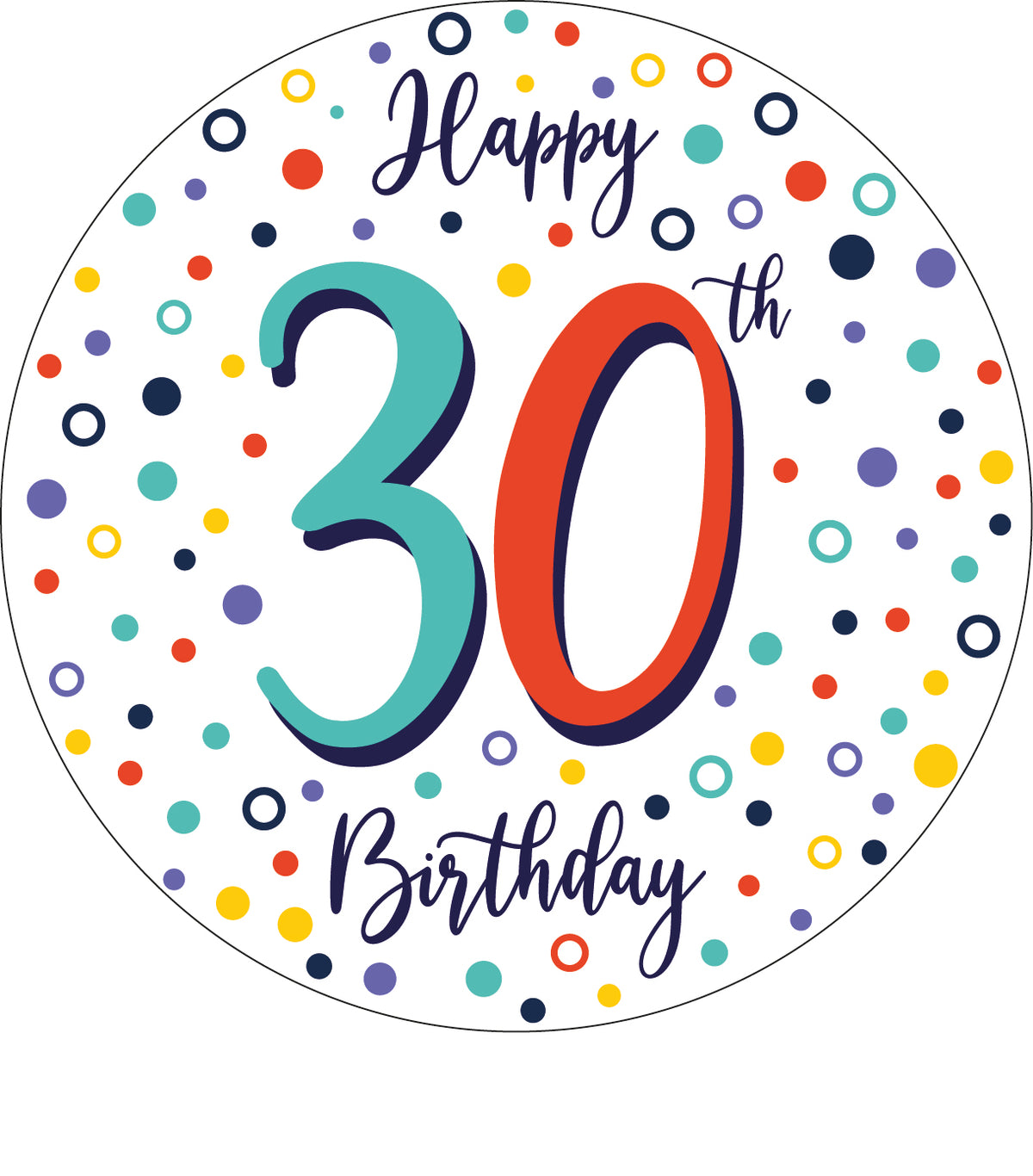 Happy 30th Ceramic Coaster - 2026 Design