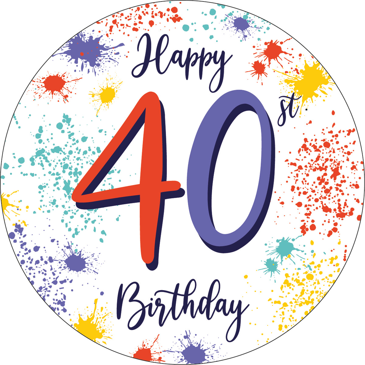 Happy 40th Ceramic Coaster - 2026 Design