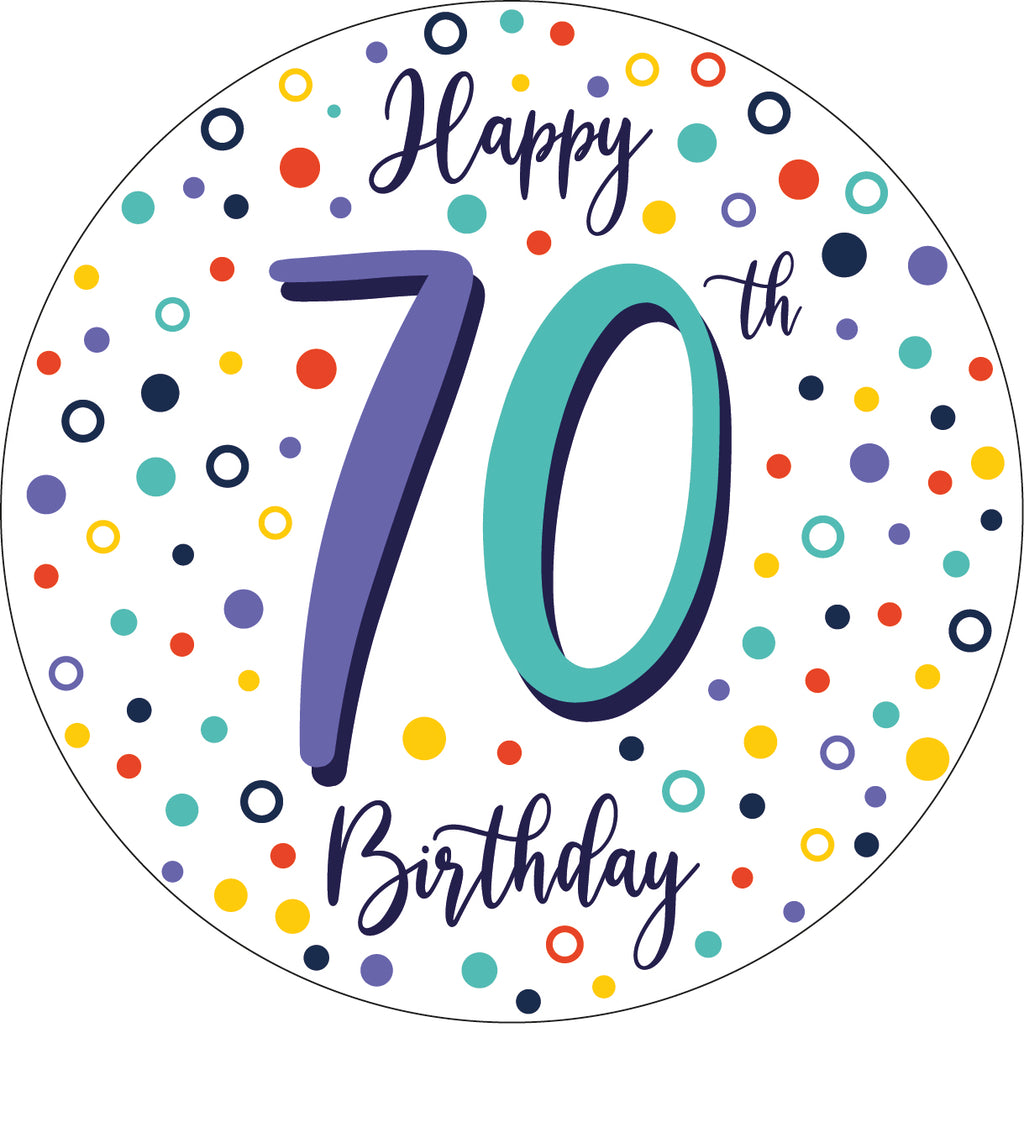Happy 70th Ceramic Coaster - 2026 Design