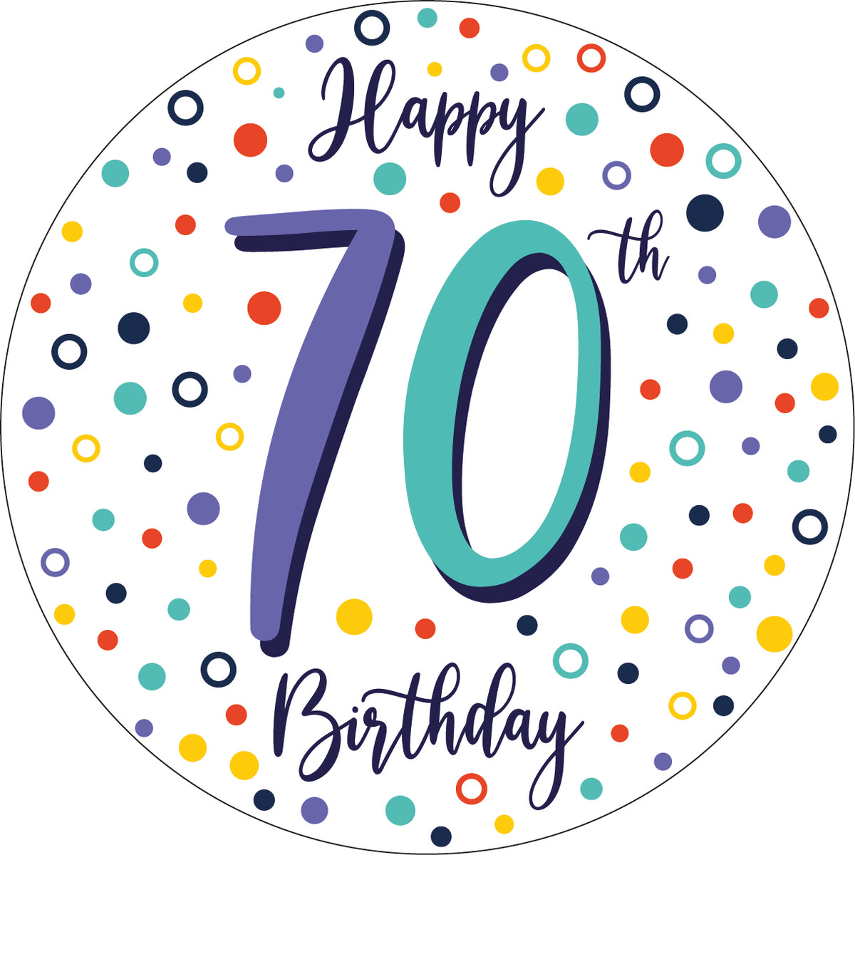 Happy 70th Ceramic Coaster - 2026 Design