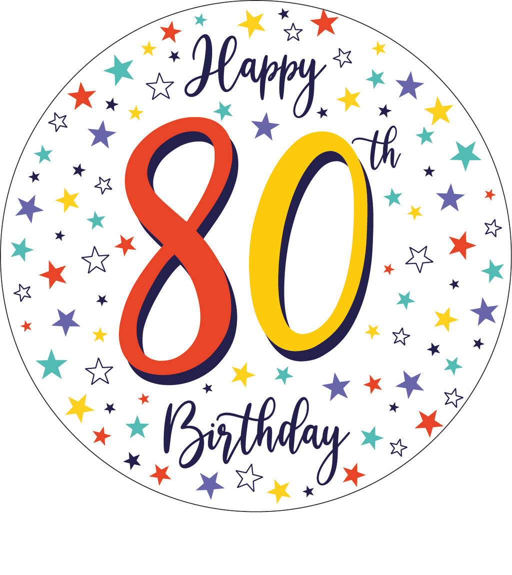 Happy 80th Ceramic Coaster - 2026 Design