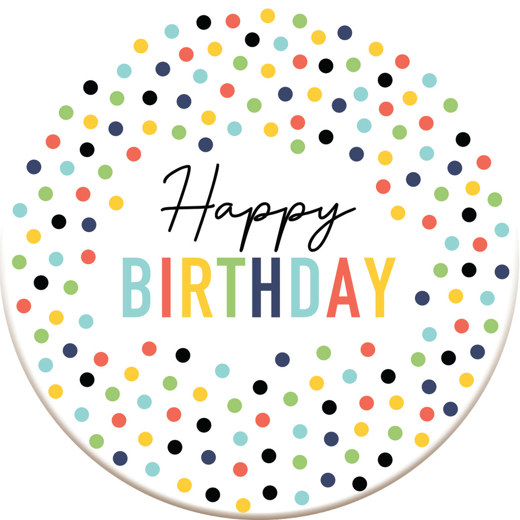 Happy Birthday Ceramic Coaster - Original Design