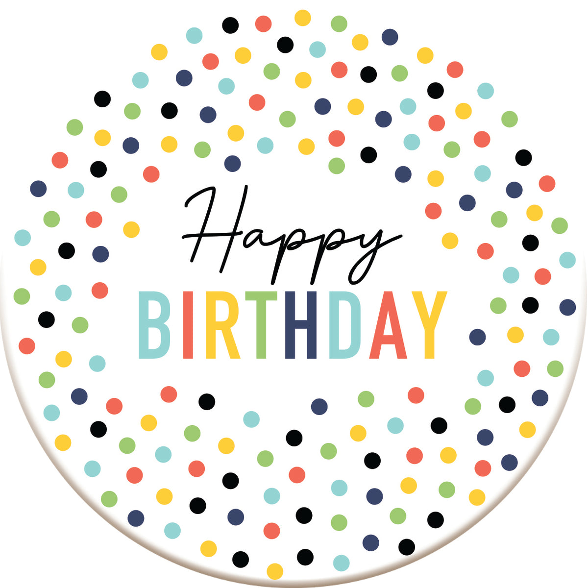 Happy Birthday Ceramic Coaster - Original Design
