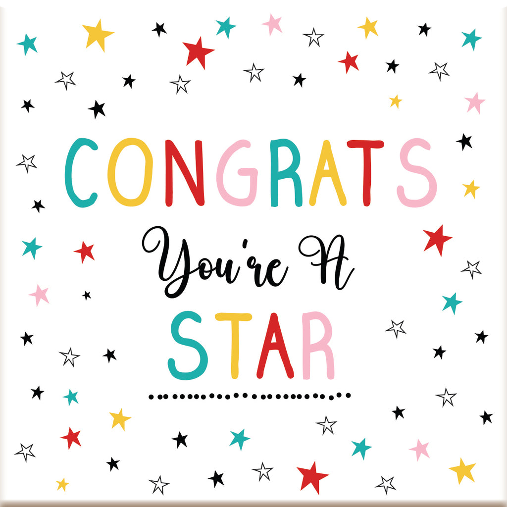 Congrats - You're a Star Ceramic Coaster