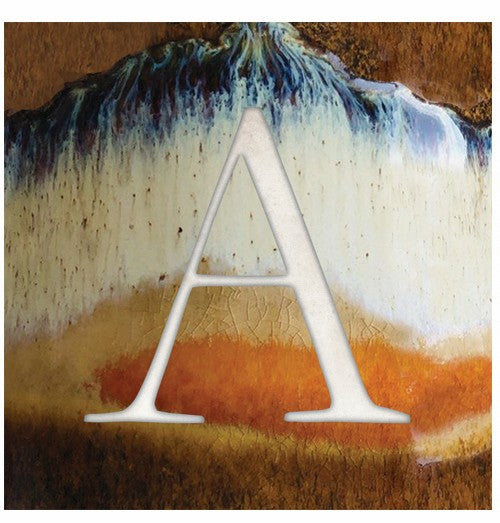 "A" - Alphabet Coaster - Slate