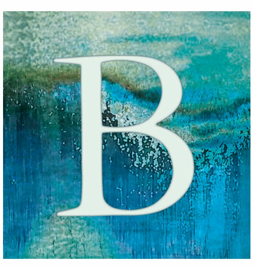 "B" - Alphabet Coaster - Slate