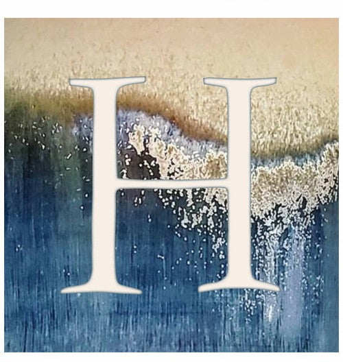 "H" - Alphabet Coaster - Slate