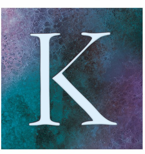 "K" - Alphabet Coaster - Slate