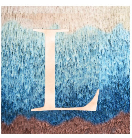 "L" - Alphabet Coaster - Slate