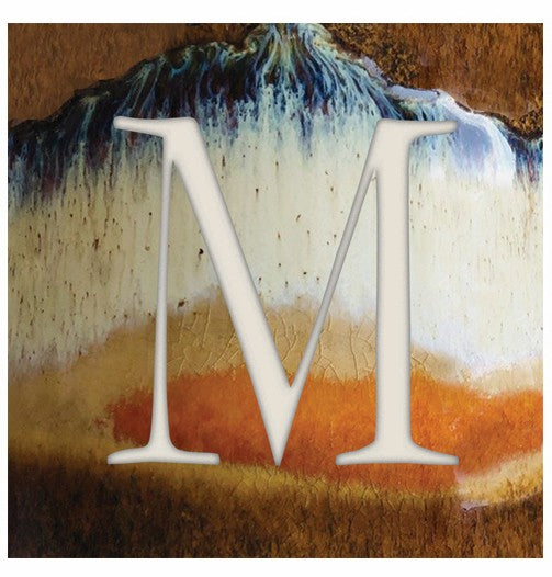 "M" - Alphabet Coaster - Slate
