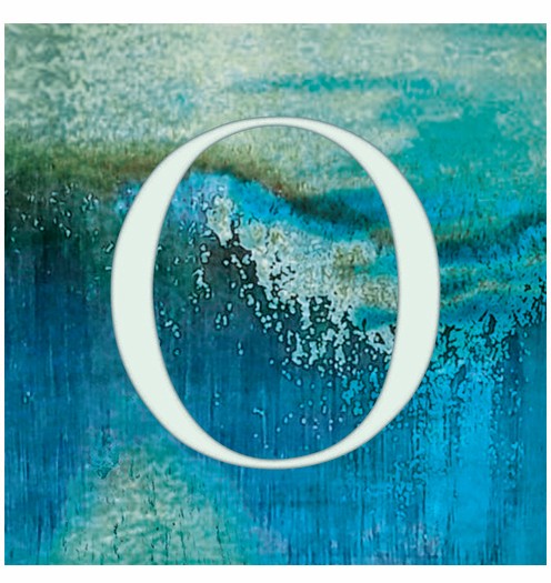"O" - Alphabet Coaster - Slate