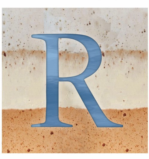 "R" - Alphabet Coaster - Slate