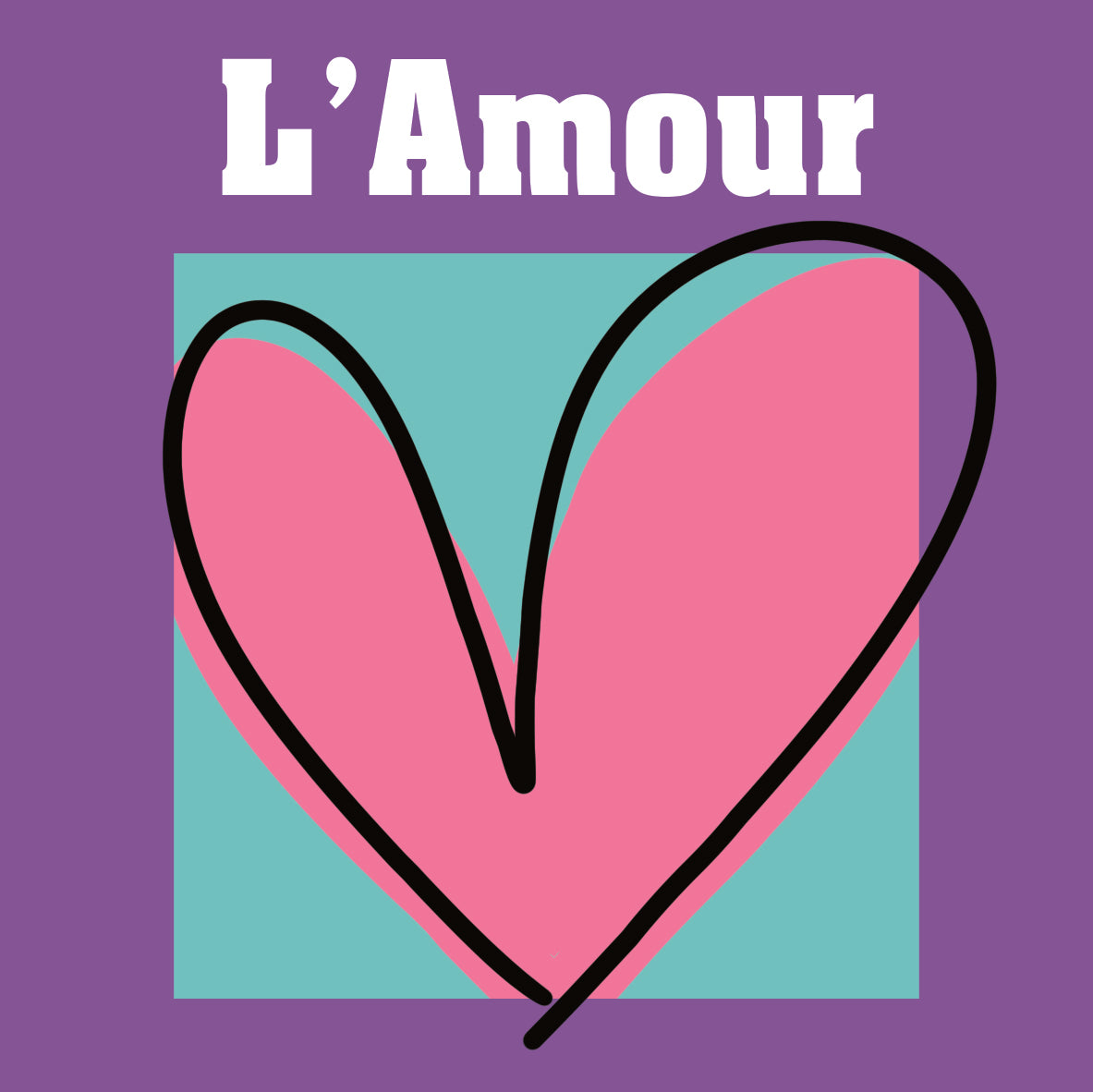 L'Amour  Ceramic Coaster