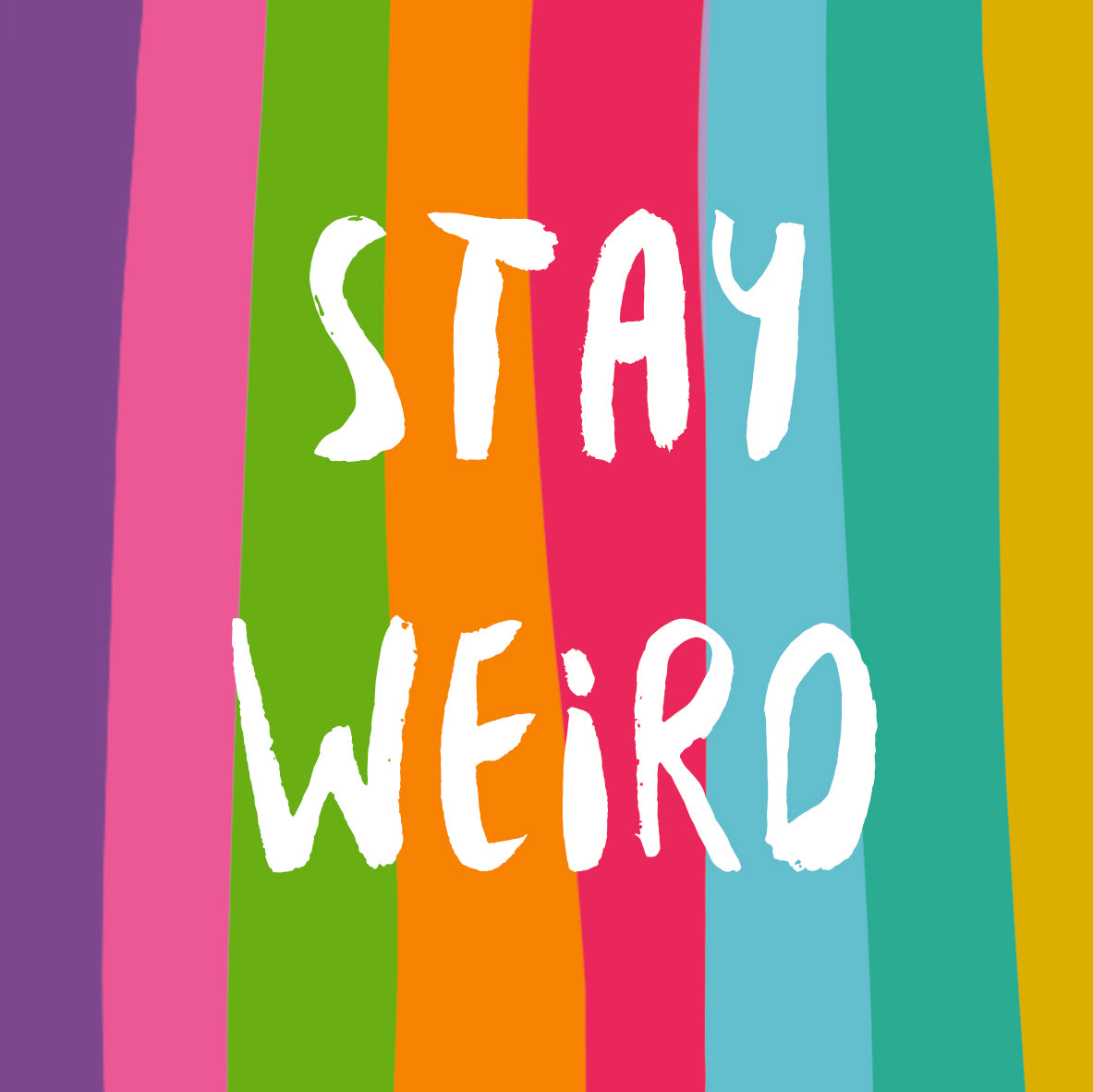 Stay Weird  Ceramic Coaster