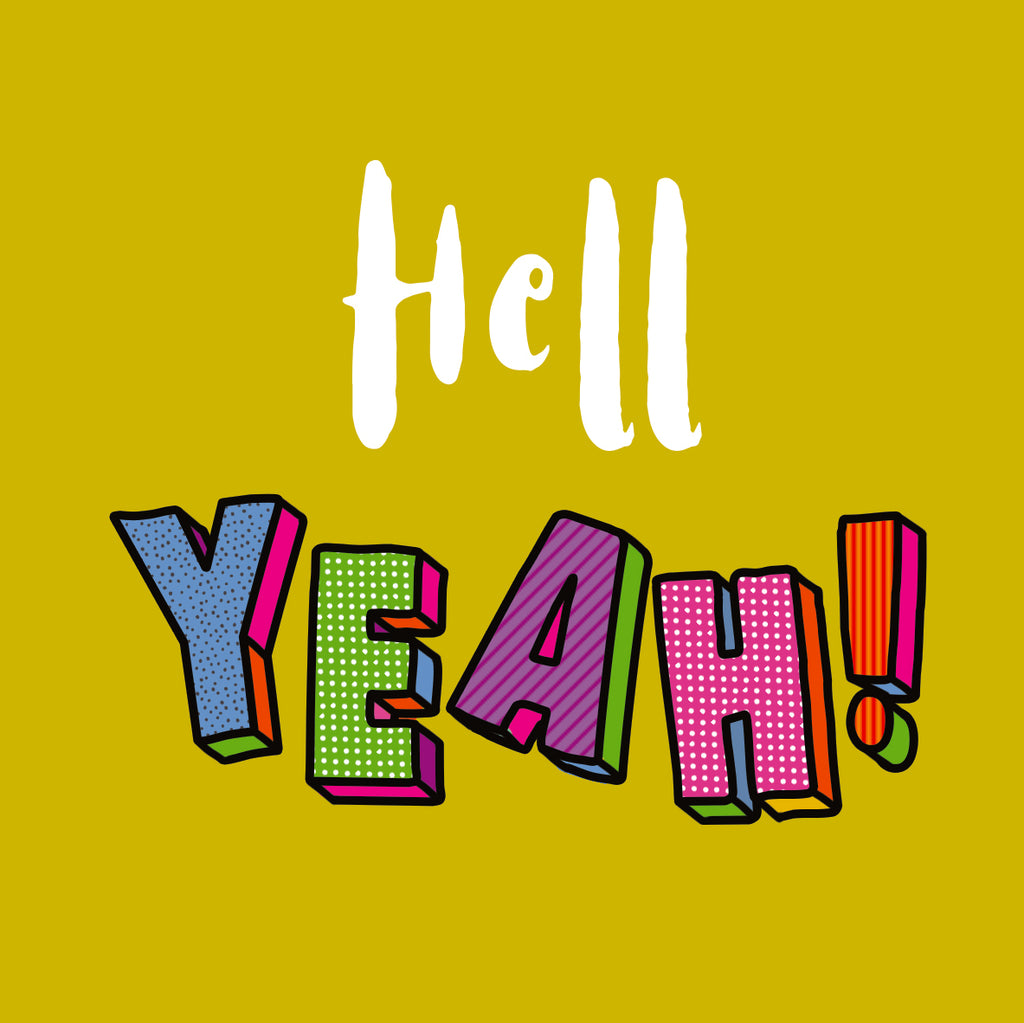 Hell Yeah!  Ceramic Coaster
