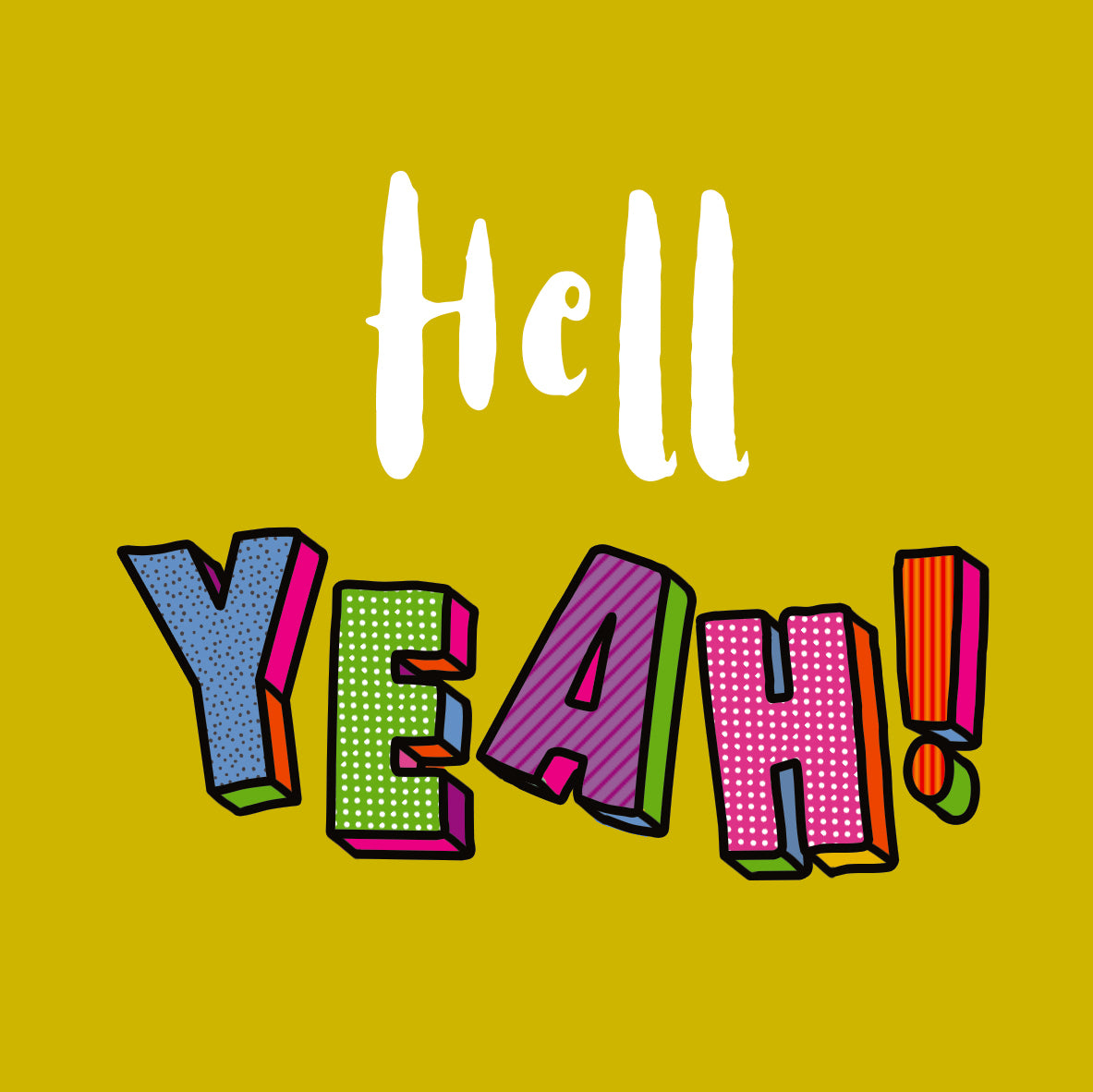 Hell Yeah!  Ceramic Coaster