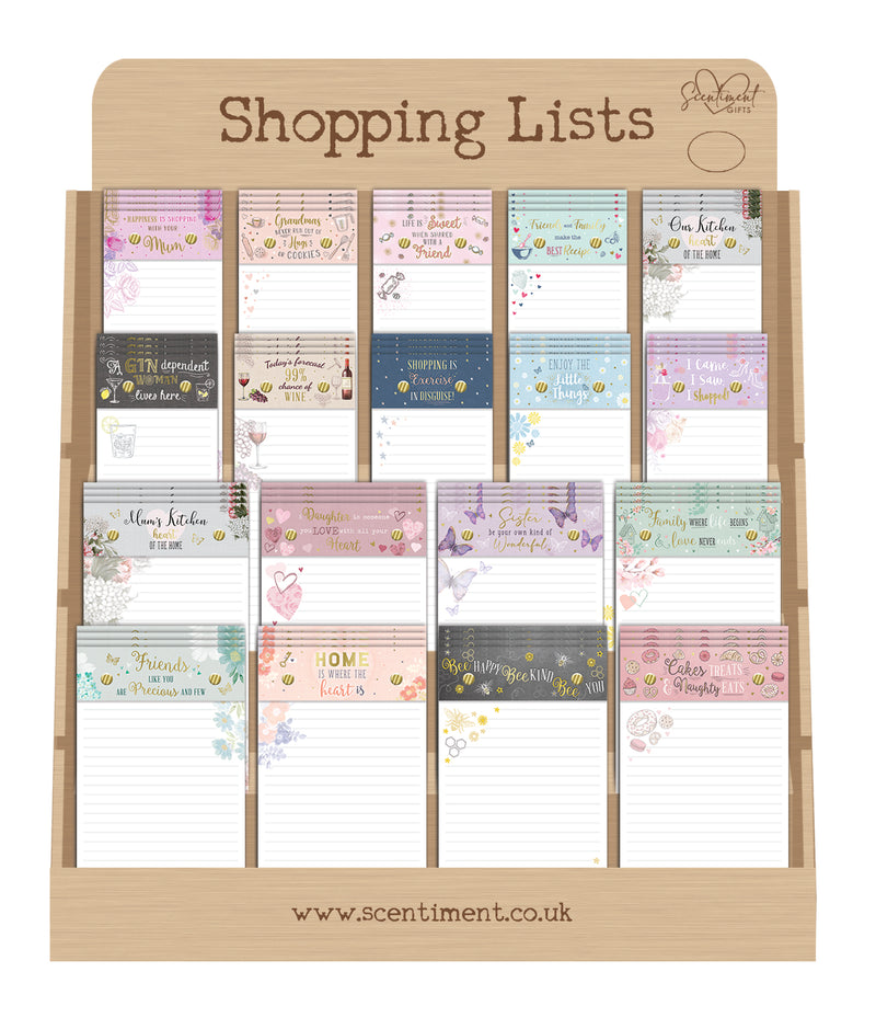 Shopping List Pads Counter-Top Display Unit