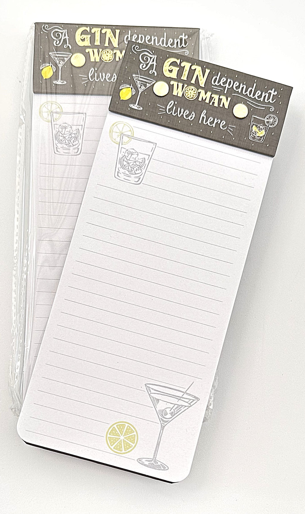 A Gin-dependant Woman Lives Here - Shopping List Pad (Slimline)