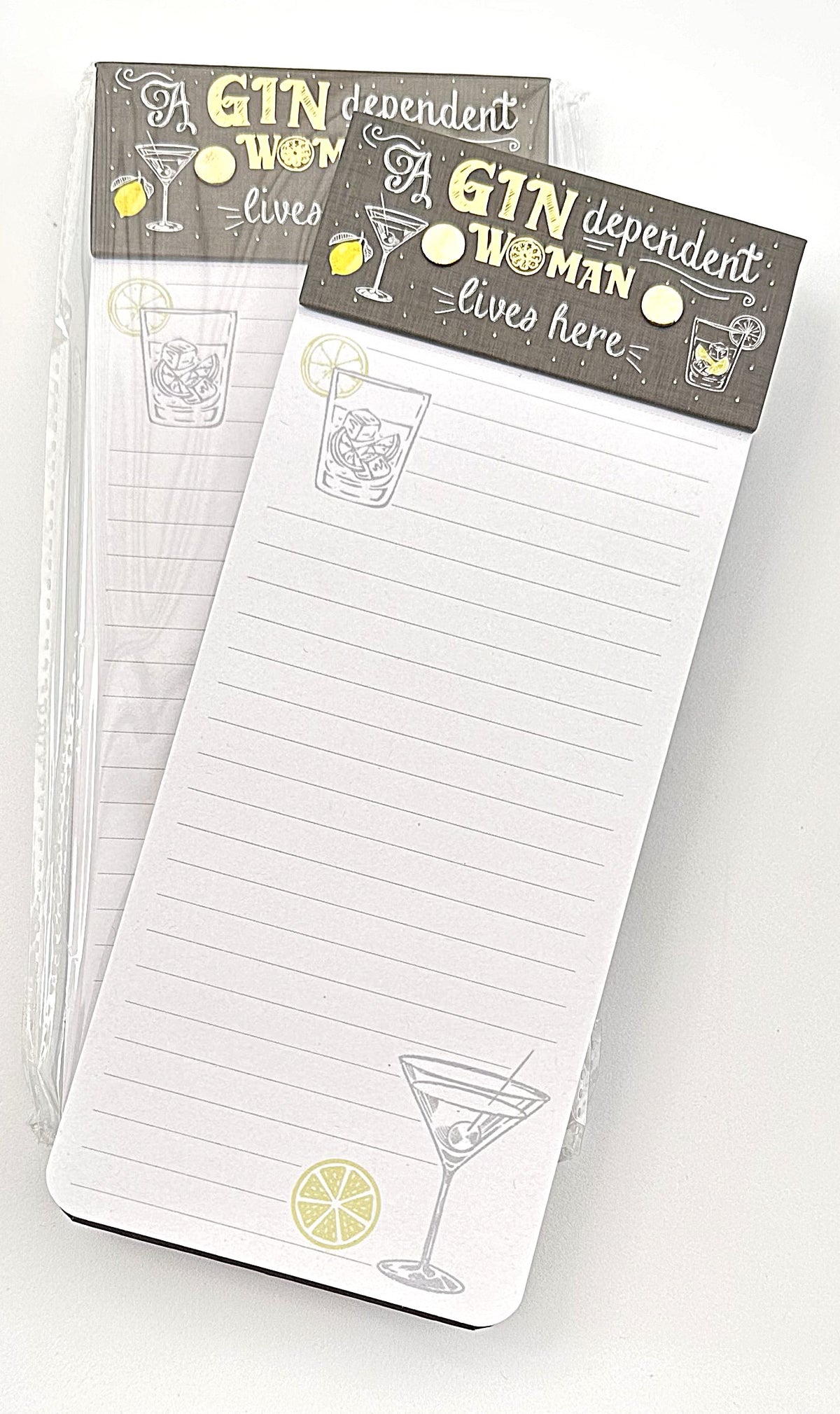 A Gin-dependant Woman Lives Here - Shopping List Pad (Slimline)