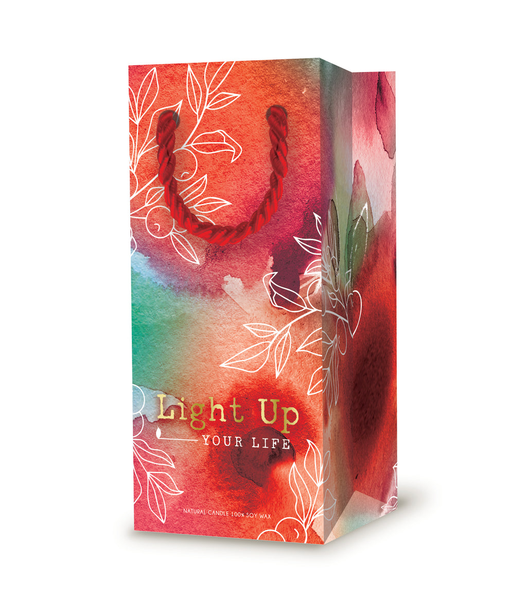 Candle Gift Bag - Red (Multicoloured)