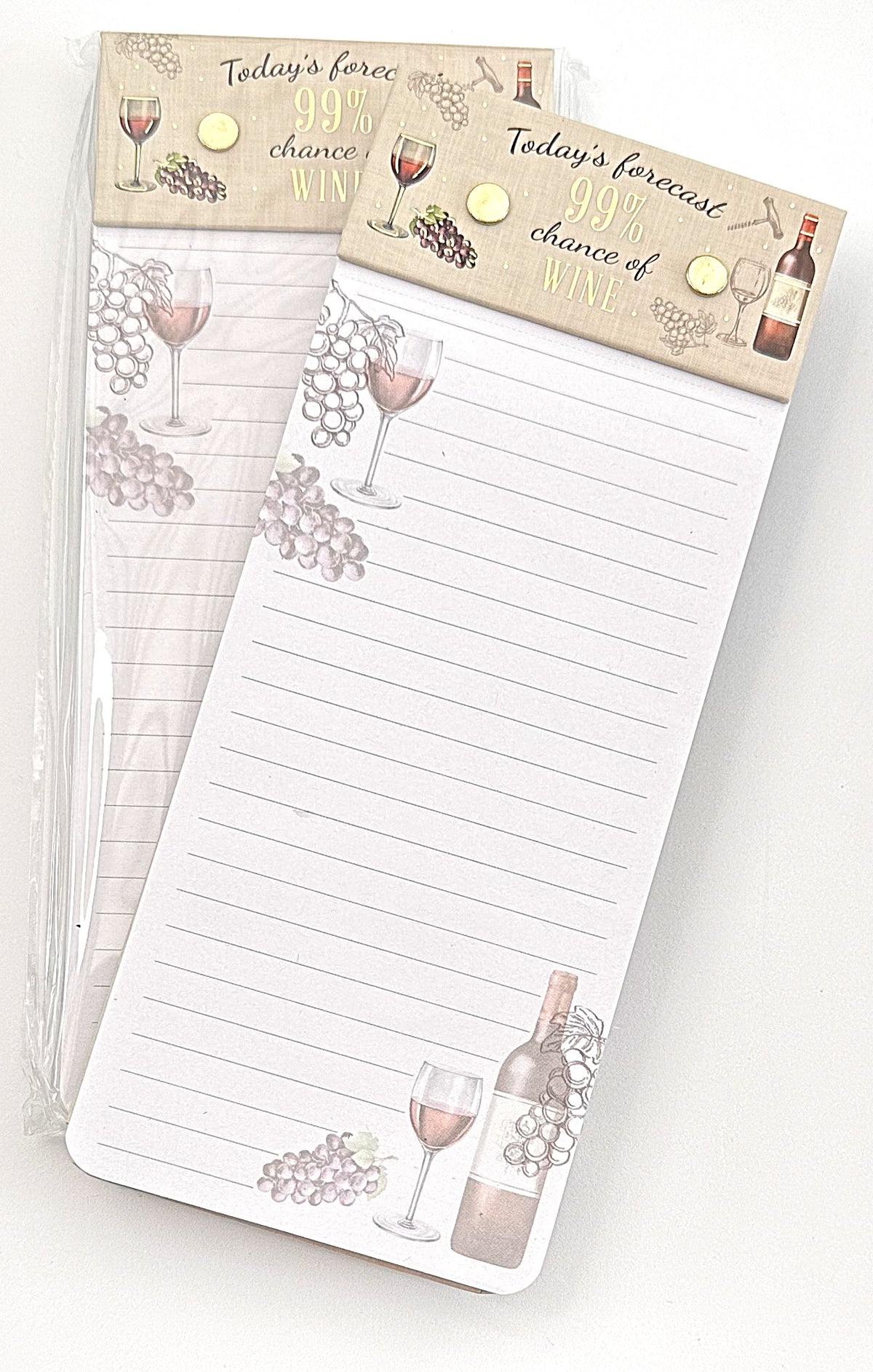 Today's Forecast .. 99% Chance of Wine - Shopping List Pad (Slimline)
