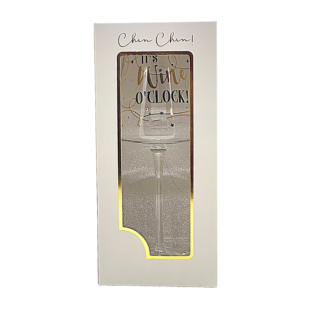 It's Wine O'Clock - Stemmed Wine Glass